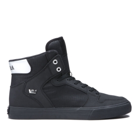 Mens Supra High Top Shoes VAIDER Black/Chrome/black | AU-49583